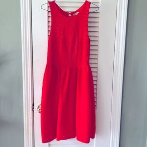 Anthropologie Bordeaux Red Textured Dress